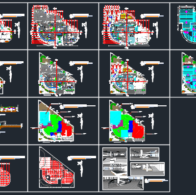 دانلود پلان اتوکد مرکز تجاری