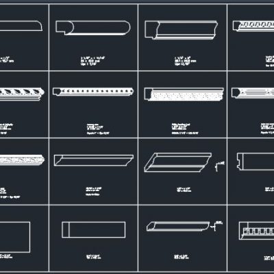 دانلود رایگان ابزار گچ‌بری کلاسیک اتوکد - سری 03