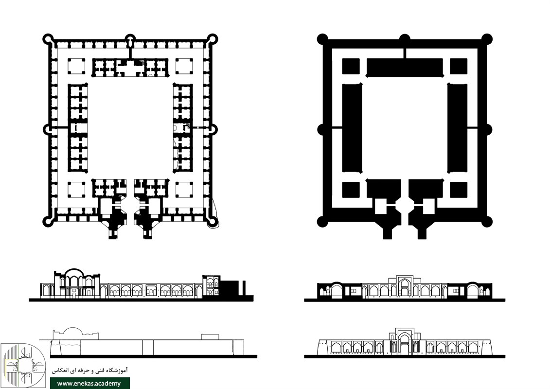 نقشه کاروانسراهای ایرانی