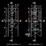 دانلود پلان معماری ساختمان مسکونی سه‌طبقه به‌همراه مقطع و نما – 01