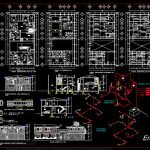 دانلود پلان معماری ساختمان مسکونی دوطبقه بههمراه مقطع و نما – 02