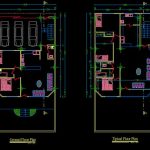 دانلود پلان معماری ساختمان مسکونی سهطبقه بههمراه مقطع و نما – 02