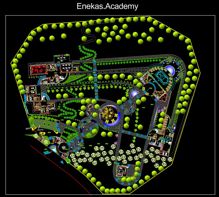 دانلود پلان طراحی فضای سبز – 02